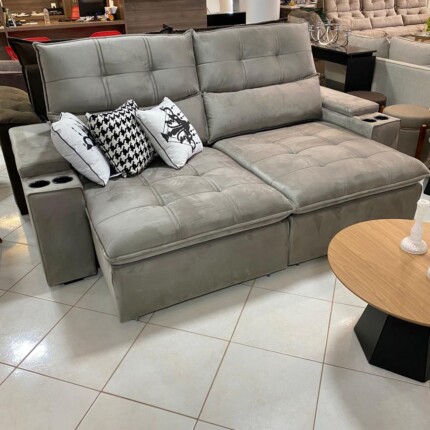 Sofa 2,30m Munique com Braço Porta Copos (1642) - Imagem 3