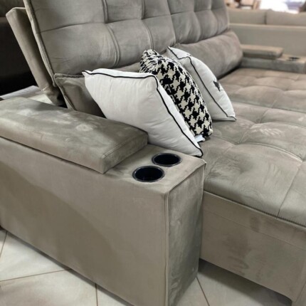 Sofa 2,30m Munique com Braço Porta Copos (1642) - Imagem 6