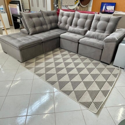 Sofa de Canto 2,50m x 2,70m Napoles Veludo Soft (981) - Image 2