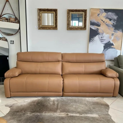 Sofa Couro Legitimo 2,76m Ebrus Reclinável (6437) - Imagem 3