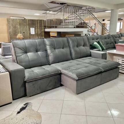 Sofa 2,90m Vancouver em Veludo – Di Qualita (765) - Imagem 3