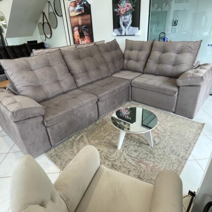 Sofa de Canto 3,35m x 2,45m Marselha (4798) - Imagem 9