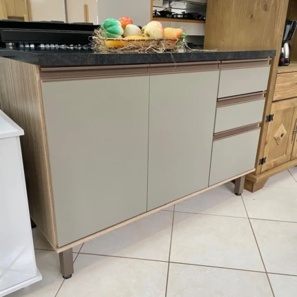 Balcao 1,20m 2 Portas 3 Gavetas com Tampo (4634-3242) - Imagem 3