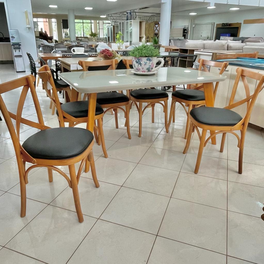 Conjunto de mesa com 6 cadeiras para area externa - Rafaele