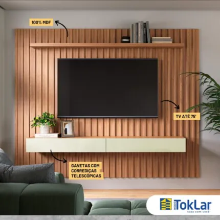 Painel 2,23m Ripado MDF TB182 (3075) - Imagem 3