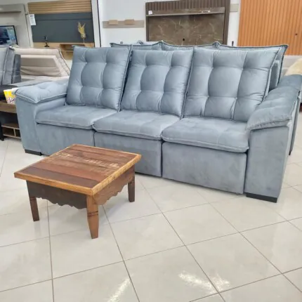 Sofa 2,70m Milão Top 12 - Veludo Soft Cinza (2053) - Imagem 4