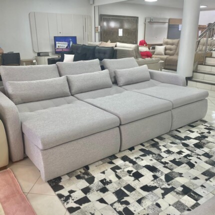 Sofa 3m Zurich vira Cama tecido Linho (3921) - Imagem 1