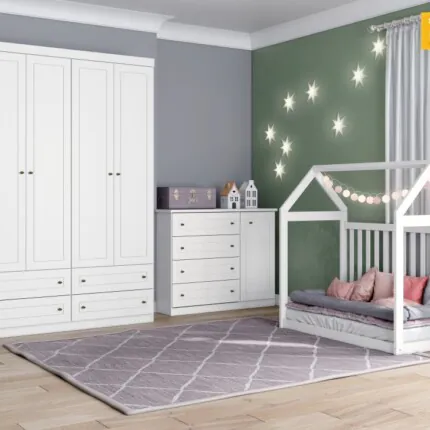 Quarto Infantil Americano Branco - 03 Peças - Imagem 3