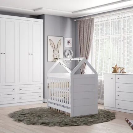 Quarto Infantil Americano Branco - 03 Peças