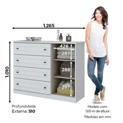 Quarto Infantil Americano Branco - 03 Peças - Imagem 5