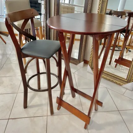 Kit Mesa Bistro com 2 Banquetas X Merlin Imbuia (4041-5272)