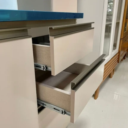 Cozinha 2,27m Com Vidro Bronze Modulada 100% MDF Connect (5979-2) - Imagem 3