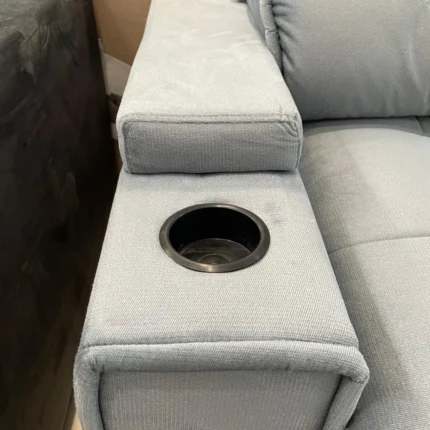 Sofa 2,40m Zurich com Porta Copos Soft Cinza (3373) - Imagem 4