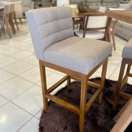Kit Mesa Bistro com 2 Banquetas Roma em Linho (423-5272) - Imagem 3