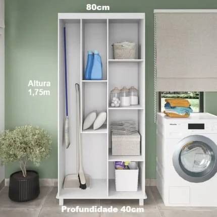 Armário 80cm Multiuso 2 Portas Rubi Branco (4706) - Imagem 4