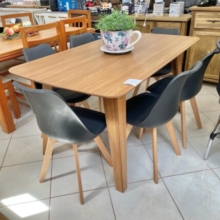 Mesa 1,60m TM79 Freijo (5833) com 6 Cadeira Siena Cinza (3999) - Imagem 4