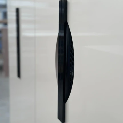 Roupeiro 2,42m 6 Portas em MDF-BP detalhes Preto (6344) - Imagem 3