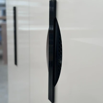 Roupeiro 2,42m 6 Portas em MDF-BP detalhes Preto (6344) - Imagem 4