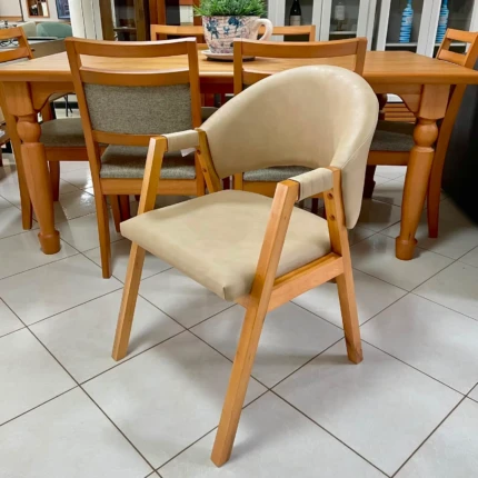 Mesa 1,80m Hannover (1517) com 6 Cadeiras Dora Corino Omega Bege (1910) - Imagem 2