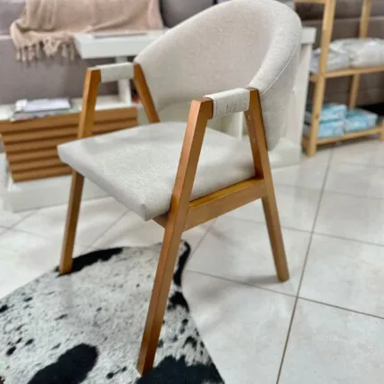 Cadeira Dora com Braço em Tecido Linho (4208) - Imagem 4