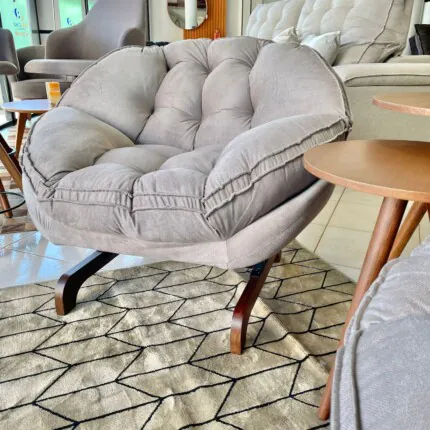Poltrona com Balanço Lua Boucle Bege (4534) - Imagem 3