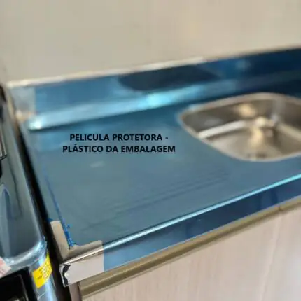 Pia 1,20m Inox com Borda Alta (4922) - Image 2