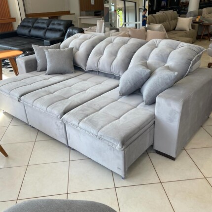 Sofa 2,70m Exclusive Veludo Claro (3781) - Imagem 5