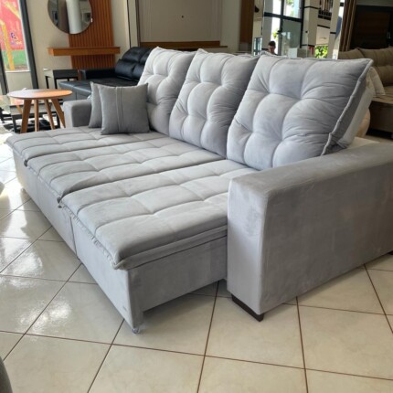 Sofa 2,70m Exclusive Veludo Claro (3781) - Imagem 1