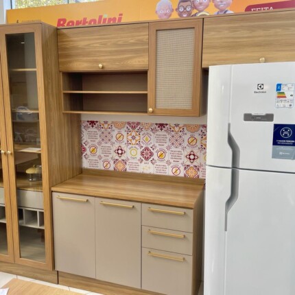 Cozinha 2,80m Botanic com Cristaleira Alta (5304) - Imagem 4