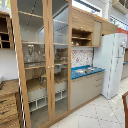 Cozinha 2,80m Botanic com Cristaleira Alta (5304) - Imagem 2