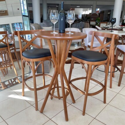Kit Mesa Bistro com 2 Banquetas X Preto (6455-3801) - Imagem 1