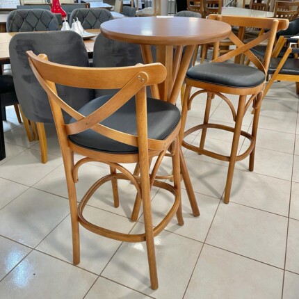 Kit Mesa Bistro com 2 Banquetas X Preto (6455-3801) - Imagem 2