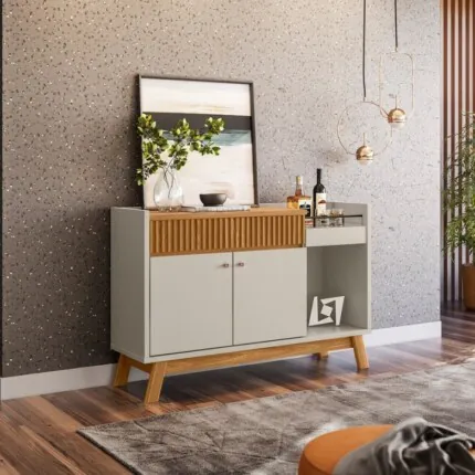 Balcao Buffet 1,33m Lucca com Ripado Lucca (1246) - Imagem 6