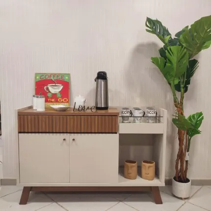 Balcao Buffet 1,33m Lucca com Ripado Lucca (1246) - Imagem 8