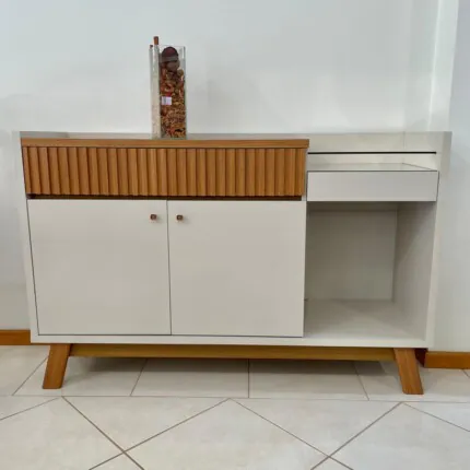 Balcao Buffet 1,33m Lucca com Ripado Lucca (1246) - Imagem 3