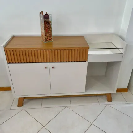 Balcao Buffet 1,33m Lucca com Ripado Lucca (1246) - Imagem 9