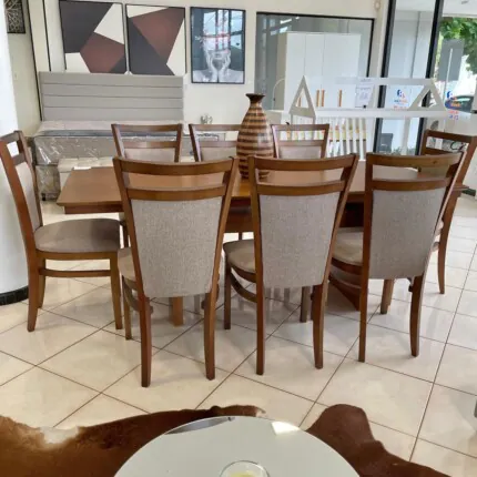 Mesa Lotus 2,00m (4019) com 8 Cadeiras Vitoria Linho (2081) - Imagem 3
