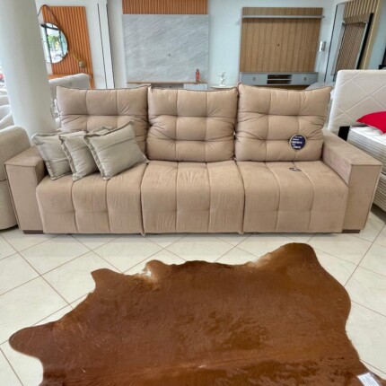 Sofa 2,90m Minuano em Veludo Soft Bege (3933) - Imagem 2