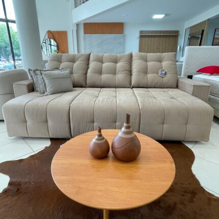 Sofa 2,90m Minuano em Veludo Soft Bege (3933) - Imagem 8