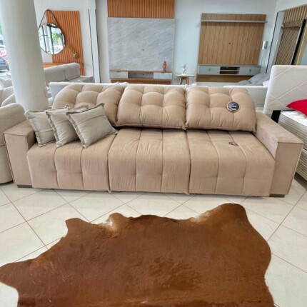 Sofa 2,90m Minuano em Veludo Soft Bege (3933) - Imagem 9