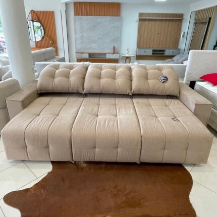 Sofa 2,90m Minuano em Veludo Soft Bege (3933) - Imagem 11