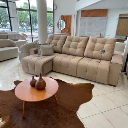 Sofa 2,90m Minuano em Veludo Soft Bege (3933) - Imagem 6