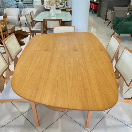 Mesa Organica 2,00m (2652) com 6 Cadeiras Romana em Tela (4130) - Imagem 4