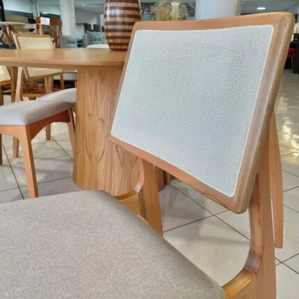 Mesa Organica 2,00m (2652) com 6 Cadeiras Romana em Tela (4130) - Imagem 6