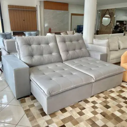 Sofa 2,44m Caribe em Veludo - Di Qualita (2783) - Imagem 5