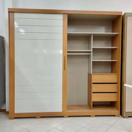 Roupeiro 2,50m 2 Portas Deslizantes MDF Cayman (6031) - Imagem 3