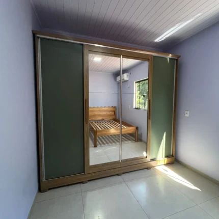 Roupeiro 2,65m 4 Portas Deslizantes N565 Verde (4674)