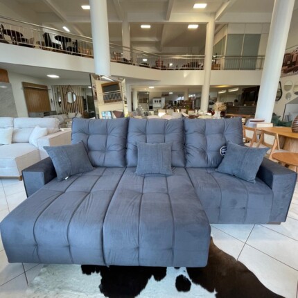Sofa 2,90m Minuano em Veludo Cinza (3934) - Imagem 7