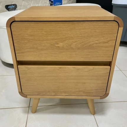 Mesa de Cabeceira 2 Gavetas Amadeirado (2931)