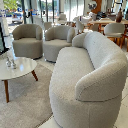 Conj Sofa Organico 3 Peças em Linho Carmin (1558-1163) - Imagem 7